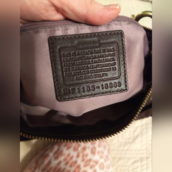 Coach Kristin Spectator Purple Brown Leather North South Zip Tote Bag MSRP $458 - Picture 6 of 12